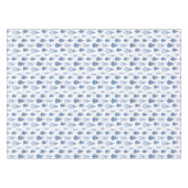 Blauw Violet modern kerstboompatroon Tafelkleed (Voorkant (Horizontaal))