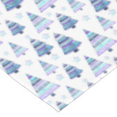 Blauw Violet modern kerstboompatroon Tafelkleed (Gekanteld)