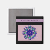 Blauw Violet Perennial Magneet (Voorkant / Achterkant)