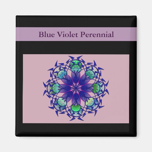 Blauw Violet Perennial Magneet (Voorkant)
