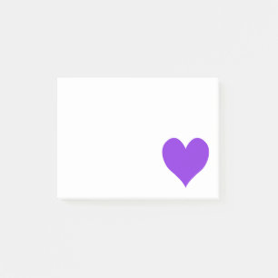 Blauw Violet Schattigee hartvorm Post-it® Notes