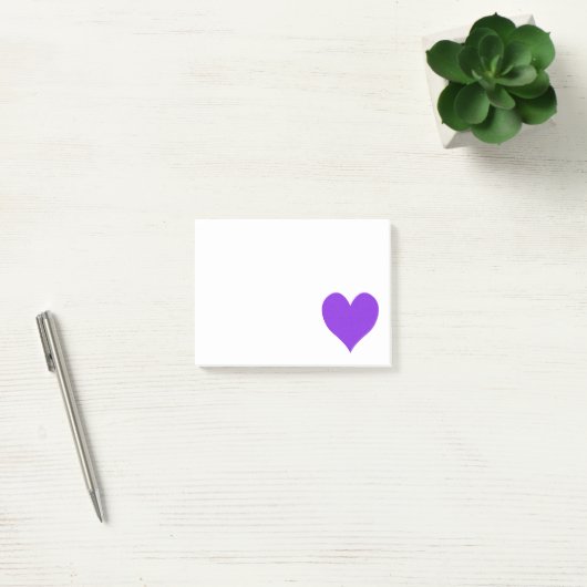 Blauw Violet Schattigee hartvorm Post-it® Notes (Kantoor)