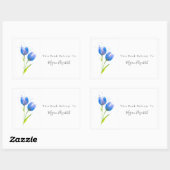 Blauw Violet Tulpen Rechthoekige sticker (Vel)