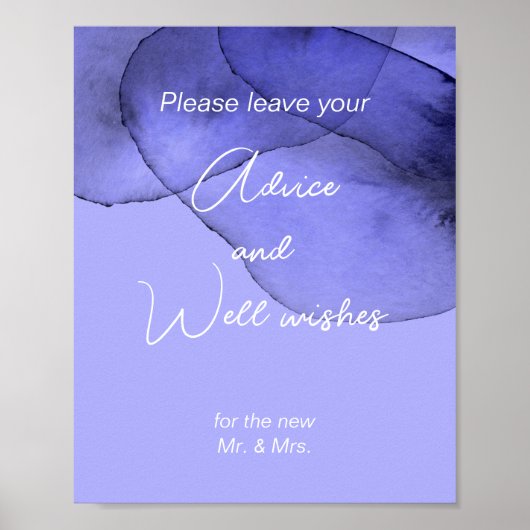 Blauw violette lavendel Advies en goede wensen   Poster (Voorkant)