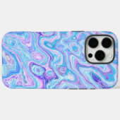 Blauw Violette Lavendel Kleurrijke Abstracte Marme Case-Mate iPhone Case (Achterkant (horizontaal))
