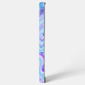 Blauw Violette Lavendel Kleurrijke Abstracte Marme Samsung Galaxy Hoesje (Linkerkant)