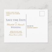 Blauw Violette Roos Waterverf Patroon Maatwerk Aankondigingskaart (Achterkant)