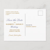 Blauw Violette Roos Waterverf Patroon Maatwerk Aankondigingskaart (Achterkant)