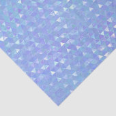 Blauw Violette Trendy Driehoeken Geometrisch Feest Tissuepapier (Detail)