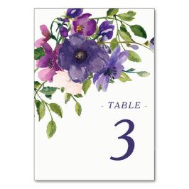 Blauw Violette Wilde Rozen Bruiloft Kaart