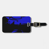 Blauw Violin Bagagelabel (Voorkant horizontaal)