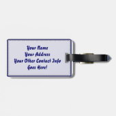 Blauw Violin Bagagelabel (Achterkant horizontaal)