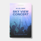 Blauw VIP All-Access Concert Badge (Achterkant)