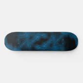 Blauw viruspatroon skateboard (Horizontaal)