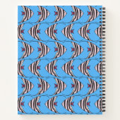 Blauw vis patroon notitieboek (Achterkant)