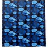Blauw Vis Patroon Oceaan Badkamer Decor Douchegordijn (Voorkant)
