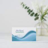 blauw visitekaartje (Staand voorkant)