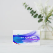 blauw visitekaartje (Staand voorkant)