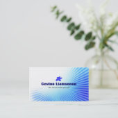 blauw visitekaartje (Staand voorkant)