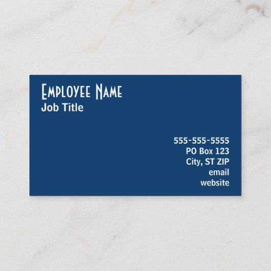 Blauw Visitekaartje (Achterkant)