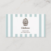 Blauw Visitekaartje met een Franse stijl als lak (Voorkant)