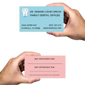 Blauw Visitekaartje tandheelkundige tandheelkundig Afsprakenkaartje
