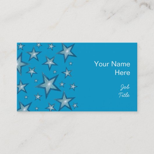 Blauw visitekaartje zijblauw (Voorkant)