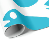 Blauw vispapier voor verpakkingsdoeleinden cadeaupapier (Rol Hoek)