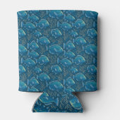 Blauw vispatroon blikjeskoeler (Achterkant)