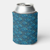 Blauw vispatroon blikjeskoeler (Blikje Achterkant)