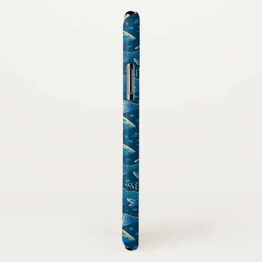 Blauw vispatroon Case-Mate iPhone case (Achterkant / rechts)