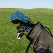 Blauw vispatroon golfheadcover (Insitu)