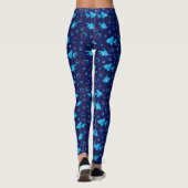 Blauw vispatroon leggings (Achterkant)