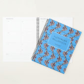 Blauw vispatroon planner (Display)