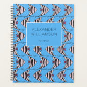 Blauw vispatroon planner (Voorkant)