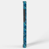 Blauw vispatroon samsung galaxy hoesje (Rechterkant)