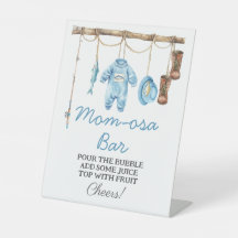 Blauw Vissermoeder-osa Bar Baby Shower