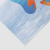 Blauw vistissuepapier tissuepapier (Detail)