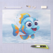 Blauw vistissuepapier tissuepapier (Craft)