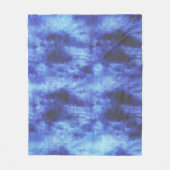 blauw vlak fleece deken (Voorkant)