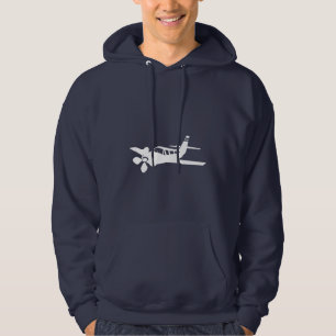 Blauw vlak hoodie