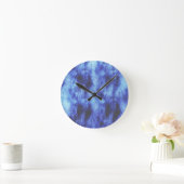 blauw vlak ronde klok (Huis)