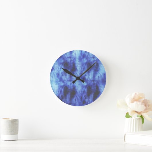 blauw vlak ronde klok (Huis)