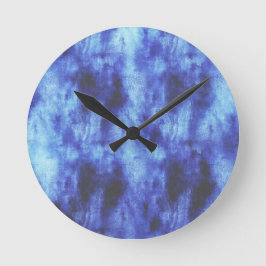 blauw vlak ronde klok