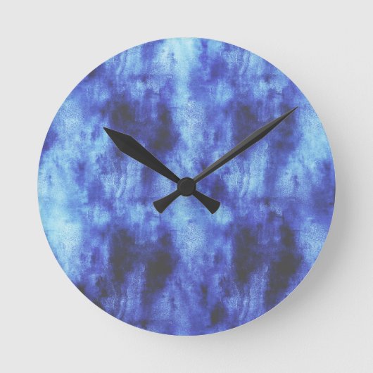 blauw vlak ronde klok (Voorkant)