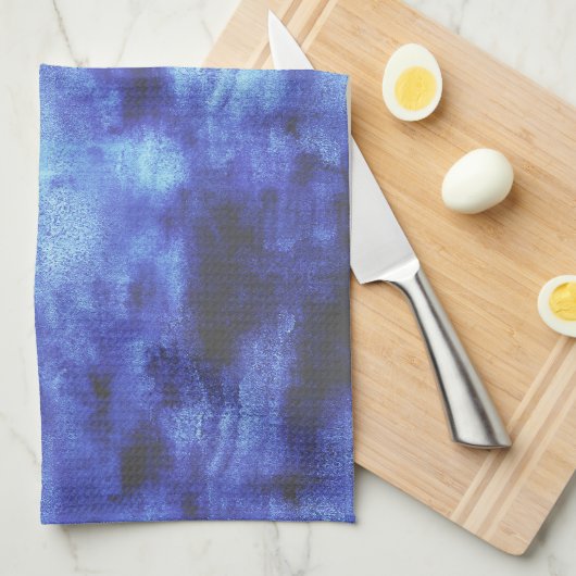 blauw vlak theedoek (Quarter Fold)