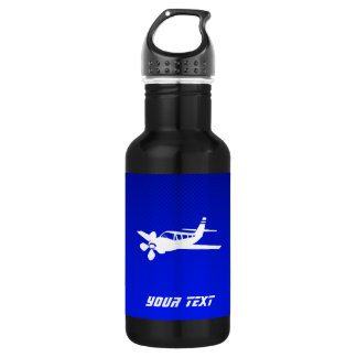 Blauw vlak waterfles 