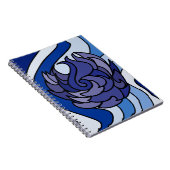 Blauw-vlakke laptop notitieboek (Rechterzijde)