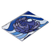 Blauw-vlakke laptop notitieboek (Linkerzijde)