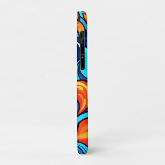 Blauw Vlammend Abstract Case-Mate iPhone Case (Achterkant/links)
